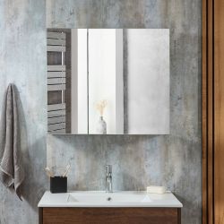 Armoire de salle de bain avec miroir - 66 cm x 76 cm - Cleo