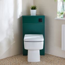 Meuble WC d’angle avec cuvette à poser Exton – Choix de finitions – Cluo