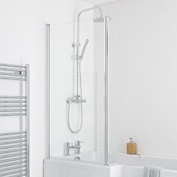 Pare baignoire en forme de L - 143 cm x 79,5 cm - Portland