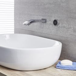 Bec verseur mural pour baignoire ou  lavabo avec commande digitale – chromé - Razor