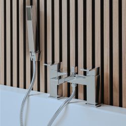 Mitigeur bain-douche sur gorge - Chromé - Kubix