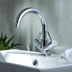 Mélangeur lavabo avec bec pivotant – Chromé - Como