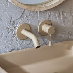 Mitigeur lavabo mural monotrou - Choix de finitions - Elements
