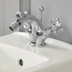 Mélangeur bidet rétro monotrou croisillon – choix de finition - Elizabeth