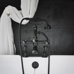 Mélangeur bain douche rétro - Commandes en croisillon - Choix de finitions - Elizabeth