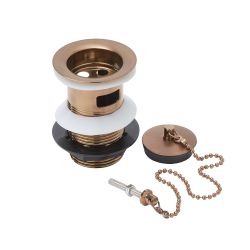Bonde à chaînette pour lavabo – Bronze satiné