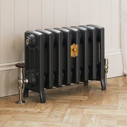 Radiateur fonte – 35,7 cm – Argent métallisé – Tailles multiples - Isabel