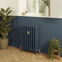 Radiateur fonte - 66 cm - 4 colonnes - Hague Blue 30 de Farrow & Ball - Choix de tailles - Isabel