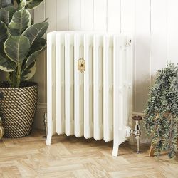 Radiateur fonte - H 66 cm - 4 rangs de colonnes – Blanc porcelaine – Choix de tailles - Isabel