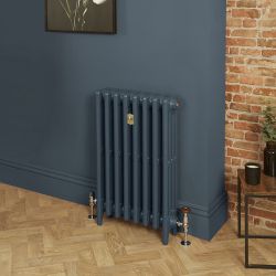 Radiateur fonte - 76 cm - 4 colonnes - Hague Blue 30 de Farrow & Ball - Choix de tailles - Mercury