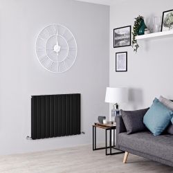 Radiateur design horizontal - 63,5 cm - Noir - Choix de largeurs - Delta