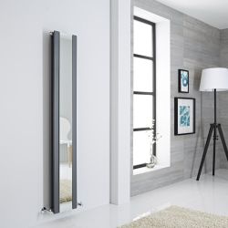 Radiateur design vertical – Avec miroir – Anthracite – Choix de tailles – Sloane