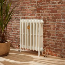 Radiateur en fonte rétro – 66 cm – Blanc ancien – Tailles multiples – Victoria