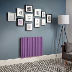 Radiateur électrique design horizontal - Violet (Lush Purple) - Choix de largeur, thermostat et cache-câble - Vitality