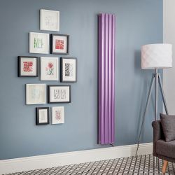 Radiateur électrique design vertical - Violet (Lush Purple) - Choix de largeur, thermostat et cache-câble - Vitality