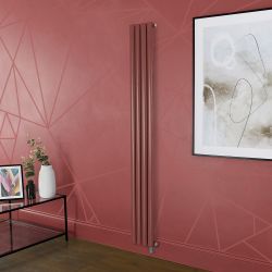 Radiateur électrique design vertical - Rouge (Booth Red) - Choix de largeur, thermostat et cache-câble - Vitality