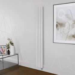 Radiateur électrique design vertical - Rose (Rose Petal Pink) - Choix de largeur, thermostat et cache-câble - Vitality