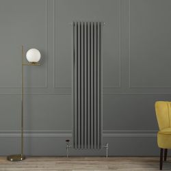 Radiateur vertical style fonte - 180 cm – Triple rang – Choix de finitions grises et tailles – Windsor