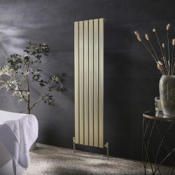 Radiateur vertical design à panneau plat – Or satiné – 160 cm x 45 cm – Elizabeth