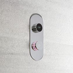 Système de contrôle digital pour douche – 2 fonctions – Chromé – Choix de plaque – Narus