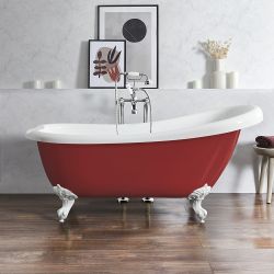 Baignoire îlot rétro – 171 cm x 74 cm – Choix de couleurs et de finition des pieds – Legend