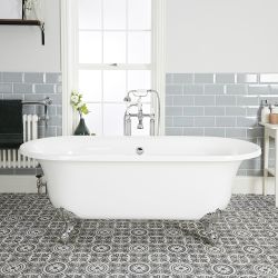 Baignoire îlot rétro - Blanc - 78 x 173 cm - Choix de pieds – Legend