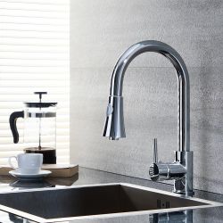 Mitigeur de cuisine – Avec douchette extractible – Chromé – Como