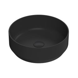 Vasque ronde moderne – Noir mat – 35 cm – Non pré-percée