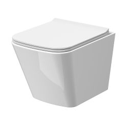 Cuvette WC moderne murale – Avec abattant à fermeture douce – Hudson Reed