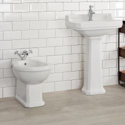 Bidet à poser rétro – Blanc – 40,5 cm x 39 cm - Richmond