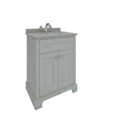 Meuble lavabo avec vasque – Plan gris – 60 cm – Choix de finition et du nombre de trous pour la robinetterie – RAK Washington x Hudson Reed