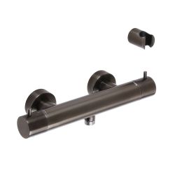 Mitigeur de douche thermostatique en barre - Nickel noir - Otto