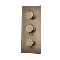 Mitigeur de douche thermostatique avec inverseur – 3 fonctions – Laiton brossé - Clarus