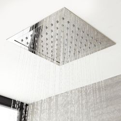 Pommeau de douche encastrable plafond 28x28cm Kubix