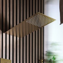 Pommeau de douche fixe extra fin – Or satiné – Lyra