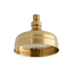 Hudson Reed Elizabeth - Pommeau de douche rétro - 15,5 cm - Or satiné - Elizabeth