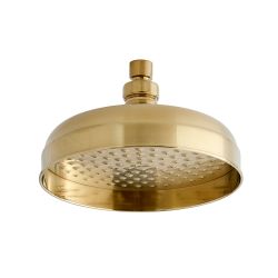 Hudson Reed Elizabeth - Pommeau de douche rétro - 20,5 cm - Or satiné