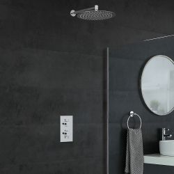 Kit de douche thermostatique – Chromé – Pommeau mural – 1 fonction - Como