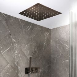 Mitigeur douche thermostatique avec pommeau encastré et douchette - 2 fonctions - Choix de finitions - Otto