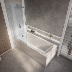 Baignoire douche rectangulaire - Choix de tailles, de pare-baignoire et de tabliers - Sandford