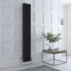 Radiateur style fonte rétro vertical - 180 cm – Noir - Triple rang – Choix de tailles et de pieds - Windsor