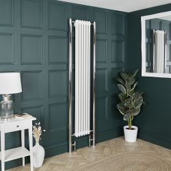 Radiateur style fonte vertical – Double rangs – Blanc – Choix de tailles et de couleur des rallonges - Windsor