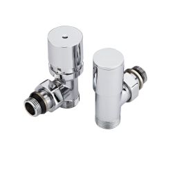 Robinet de radiateur thermostatique - Chromé - Choix d'adaptateurs