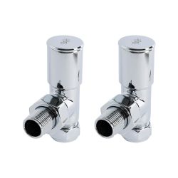 Robinets de radiateur d'angle en laiton chrome