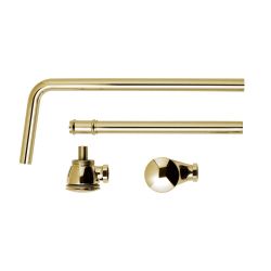 Bonde baignoire exposée à bouton poussoir - Avec trop-plein - Or