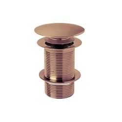 Bonde lavabo à bouton poussoir - Sans trop-plein - Cuivre brossé