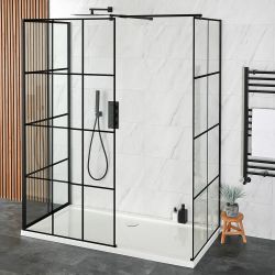 Douche italienne à 3 parois – Avec verrière – Receveur de douche – Choix de tailles – Barq