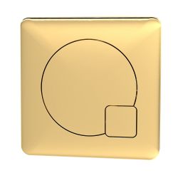 Réservoir encastrable et facile d’accès pour WC à poser – Noir – Vanne latérale – Avec plaque de déclenchement double carrée laiton brossé – Hudson Reed