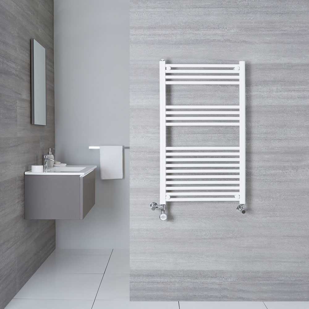 Sèche-Serviettes Mixte Blanc Etna 100cm x 60cm x 3cm 614 Watts