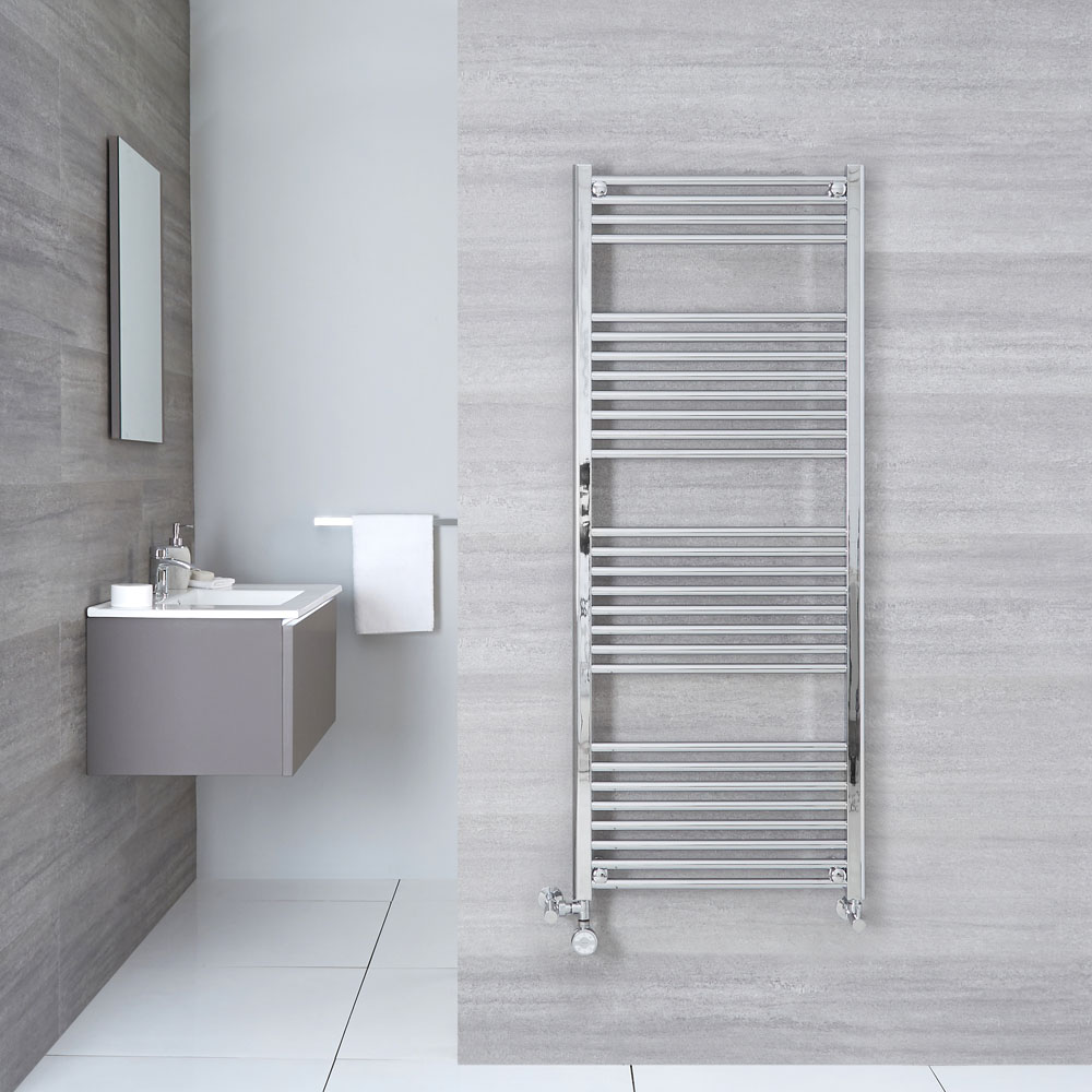 Sèche-Serviettes Mixte Chromé Ischia 150cm x 60cm x 3cm 628 Watts